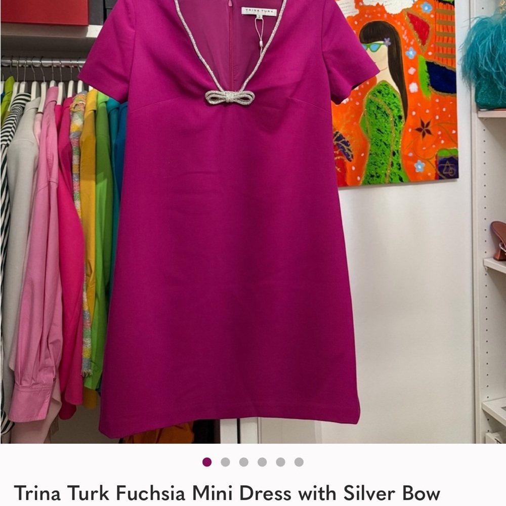 Trina Turk Pink Dress with Silver Accent